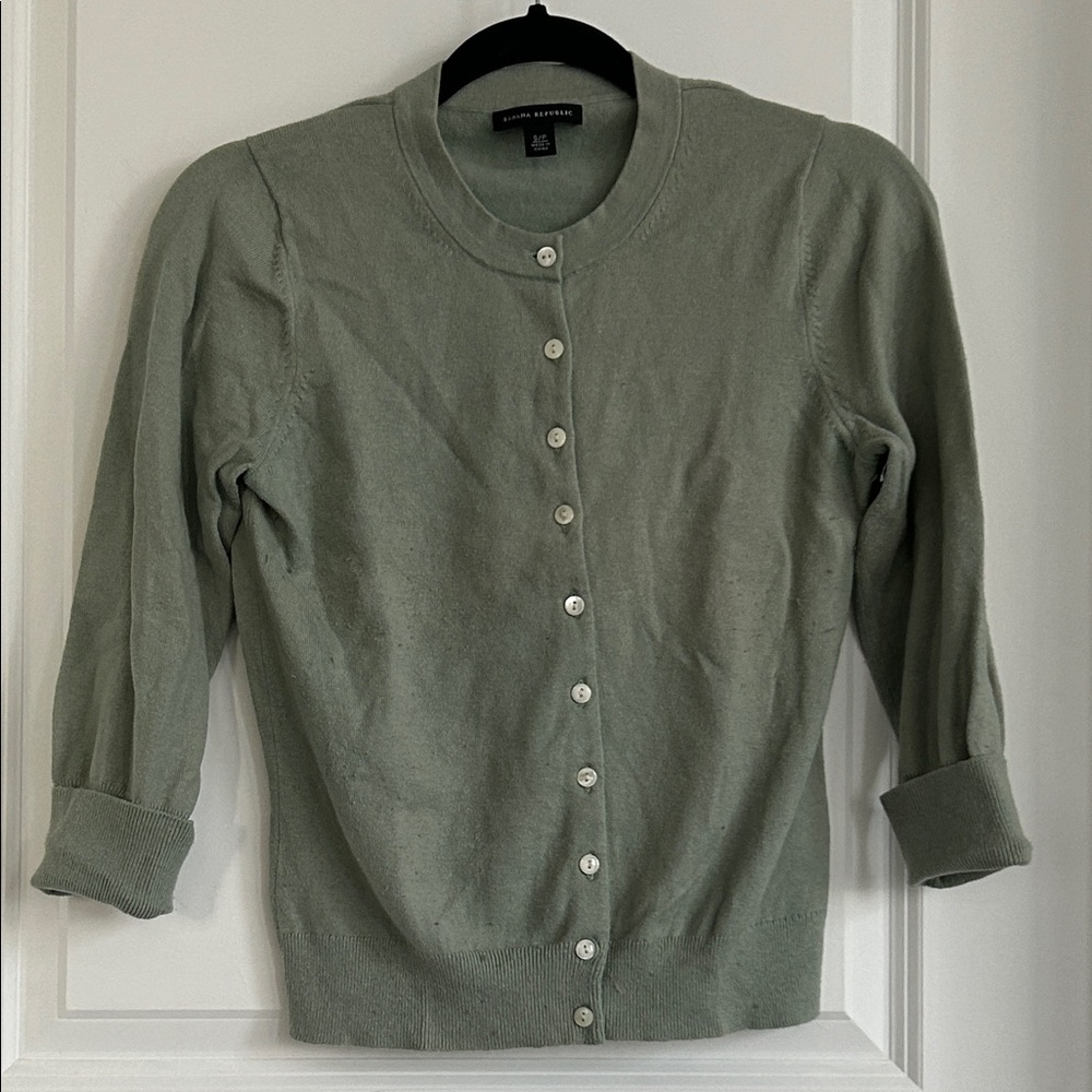 Banana Republic sage green cardigan